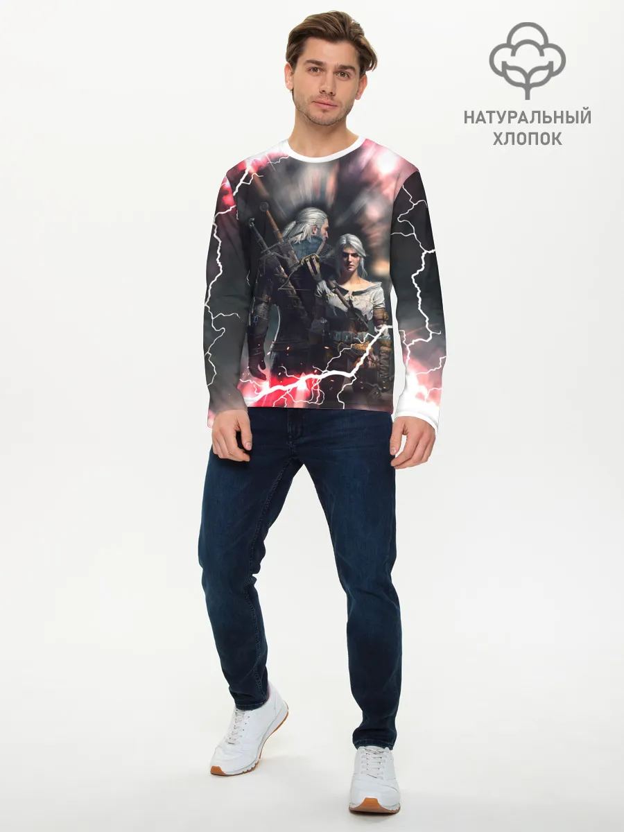 Мужской лонгслив базовый / Цирилла | Геральт