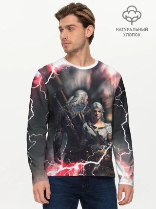 Мужской лонгслив базовый / Цирилла | Геральт