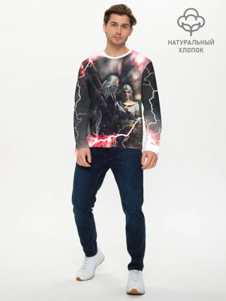 Мужской лонгслив базовый / Цирилла | Геральт