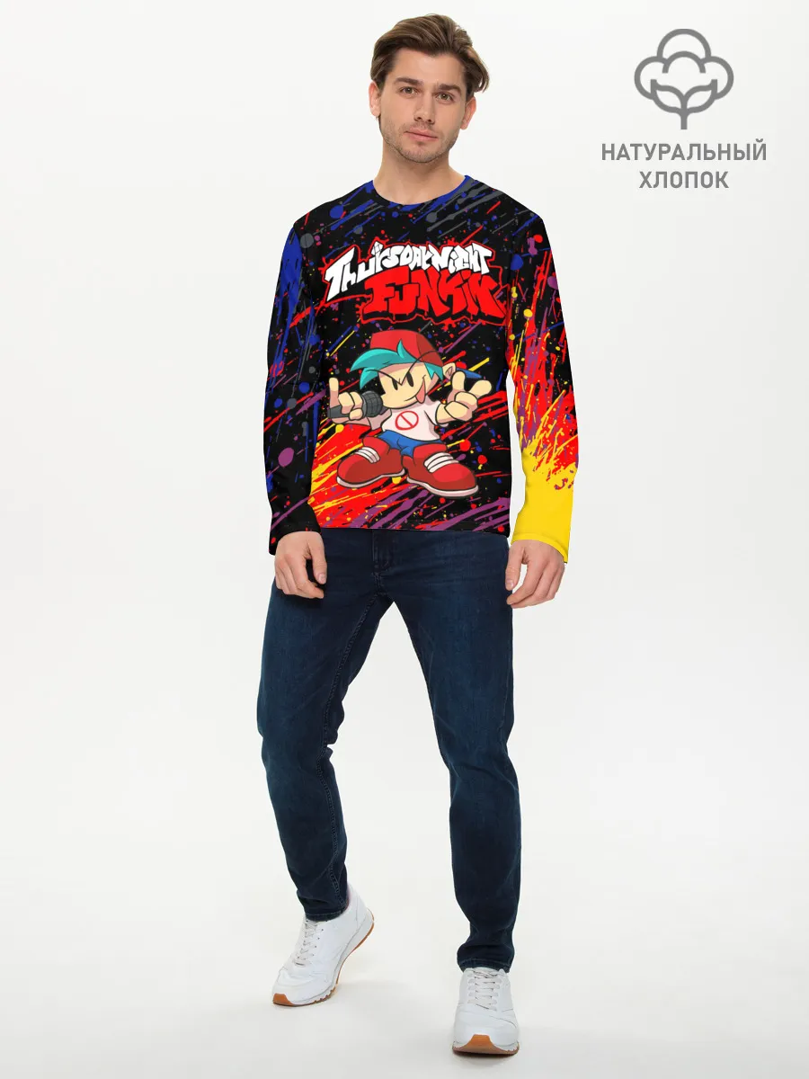 Мужской лонгслив базовый / Friday Night Funkin