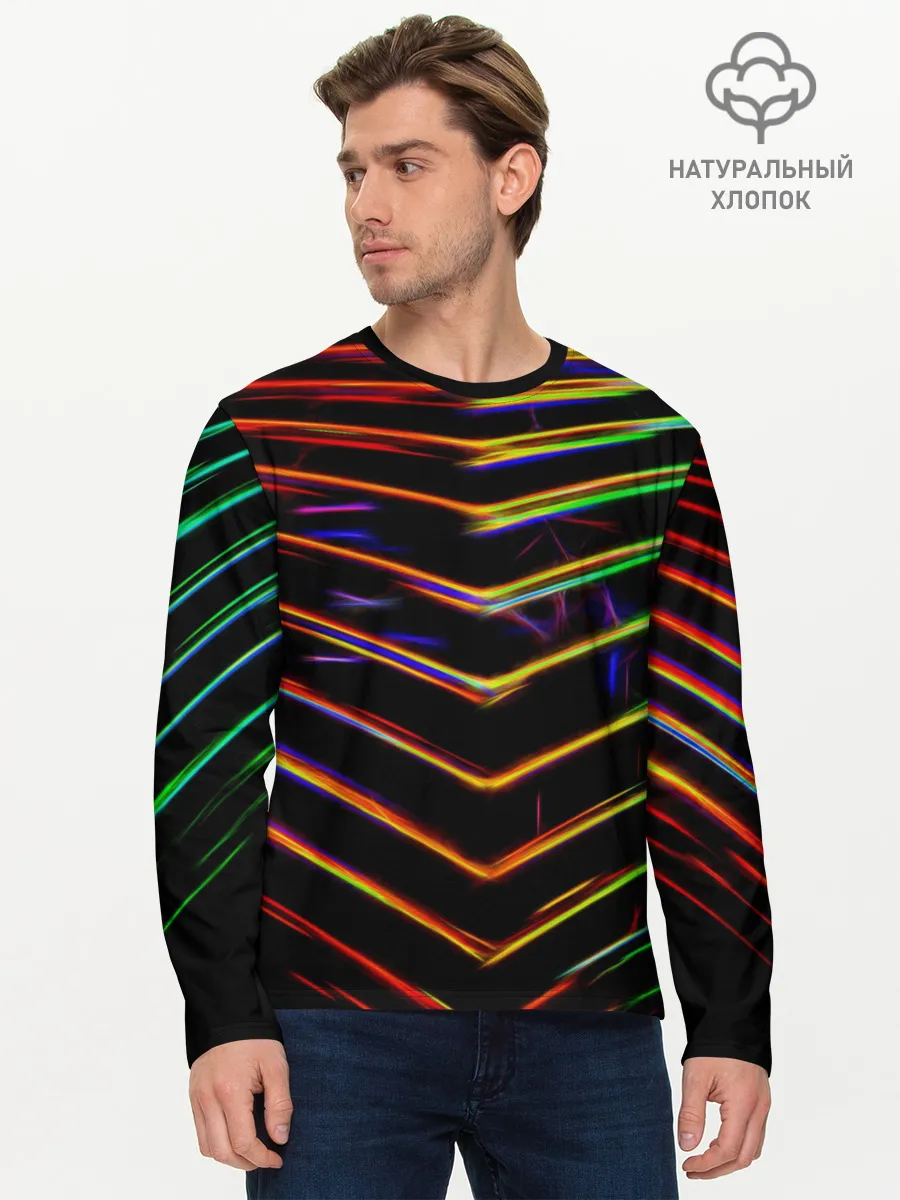 Мужской лонгслив базовый / Неоновый угол
