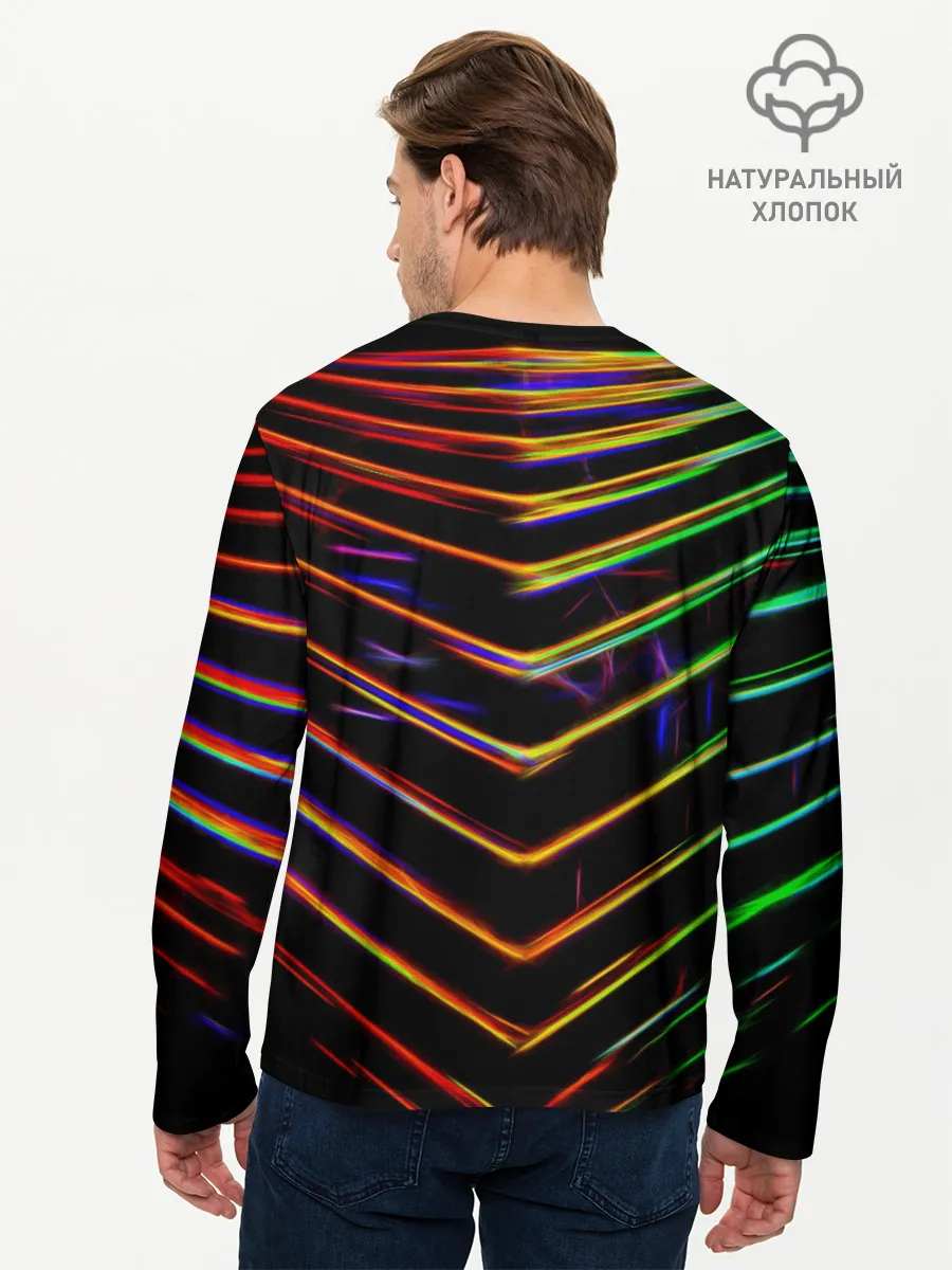 Мужской лонгслив базовый / Неоновый угол