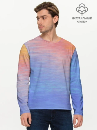 Мужской лонгслив базовый / Закат в море