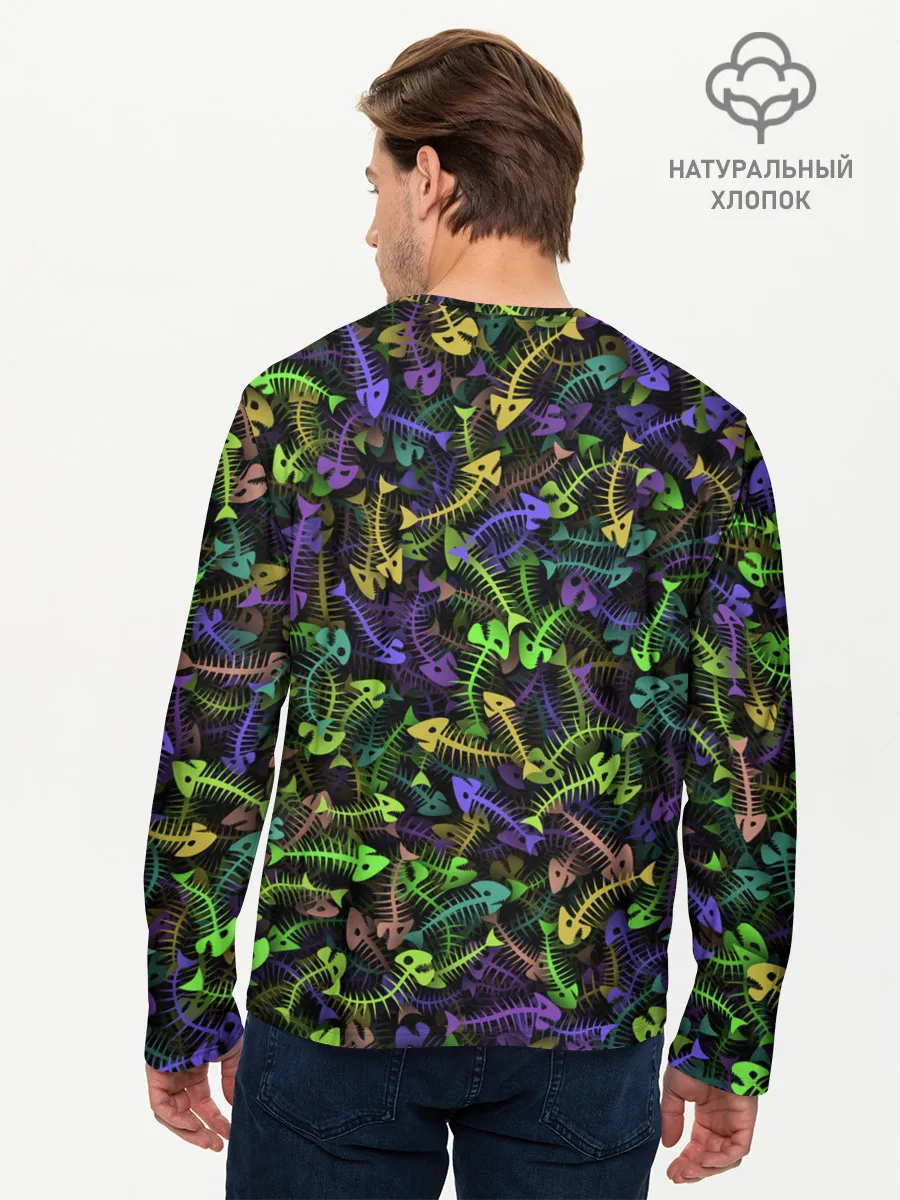 Мужской лонгслив базовый / Neon Fish Bone