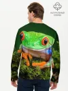 Мужской лонгслив базовый / Тропическая лягушка