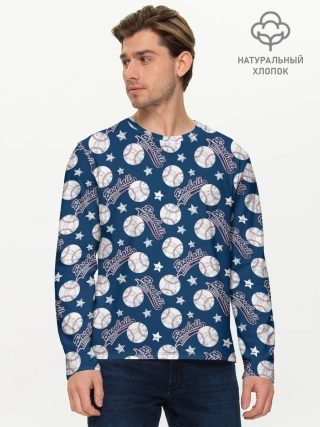 Мужской лонгслив базовый / Baseball