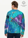 Мужской лонгслив базовый / Красочная медуза