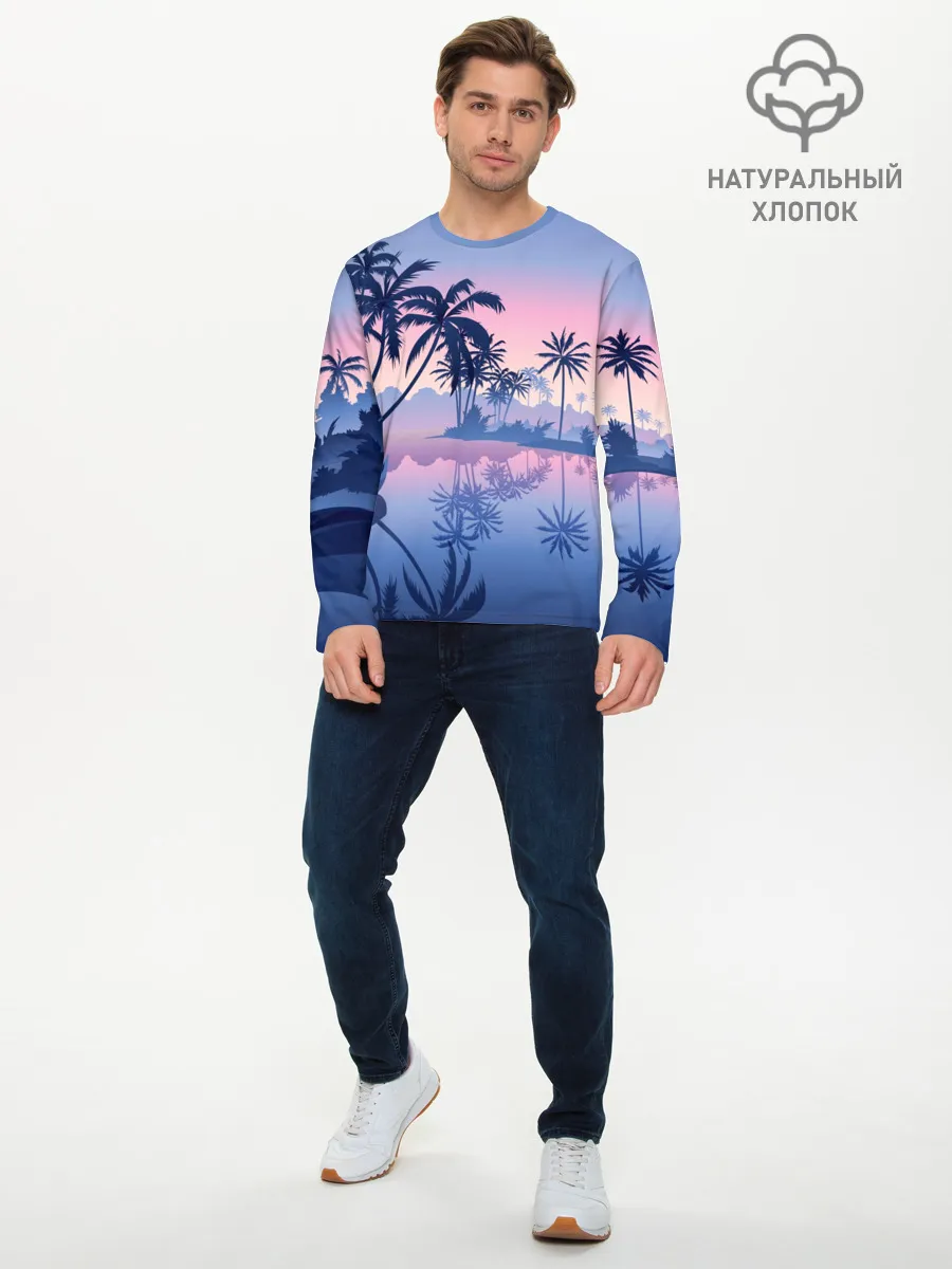 Мужской лонгслив базовый / Тихая заводь