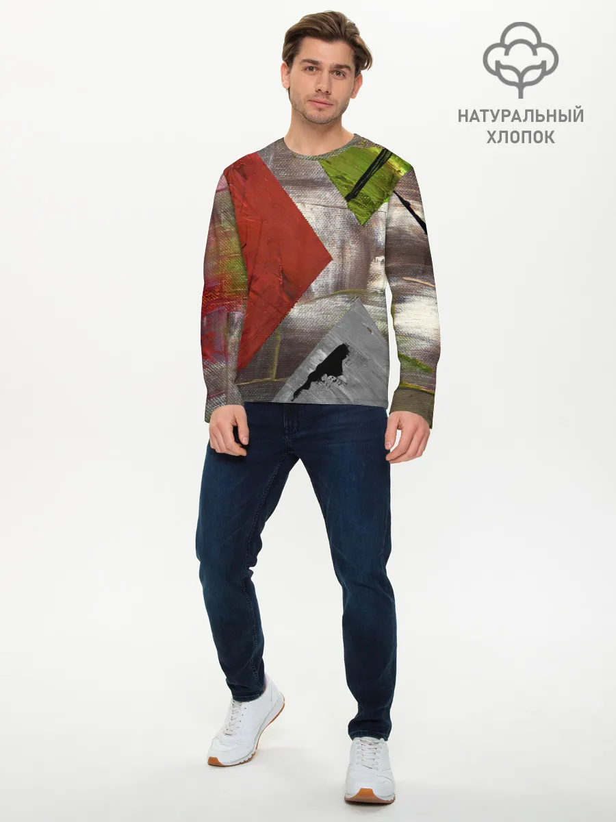 Мужской лонгслив базовый / Art Abstraction