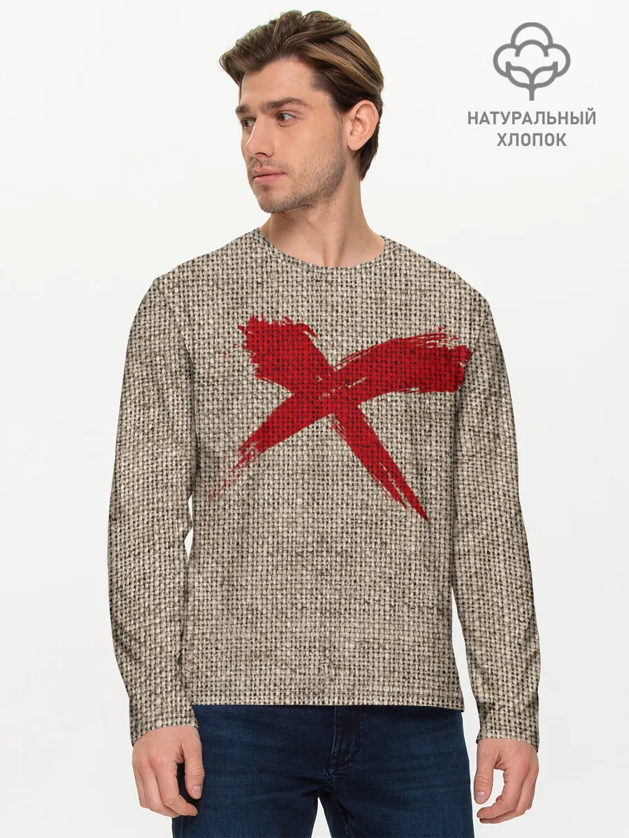 Мужской лонгслив базовый / Red Cross