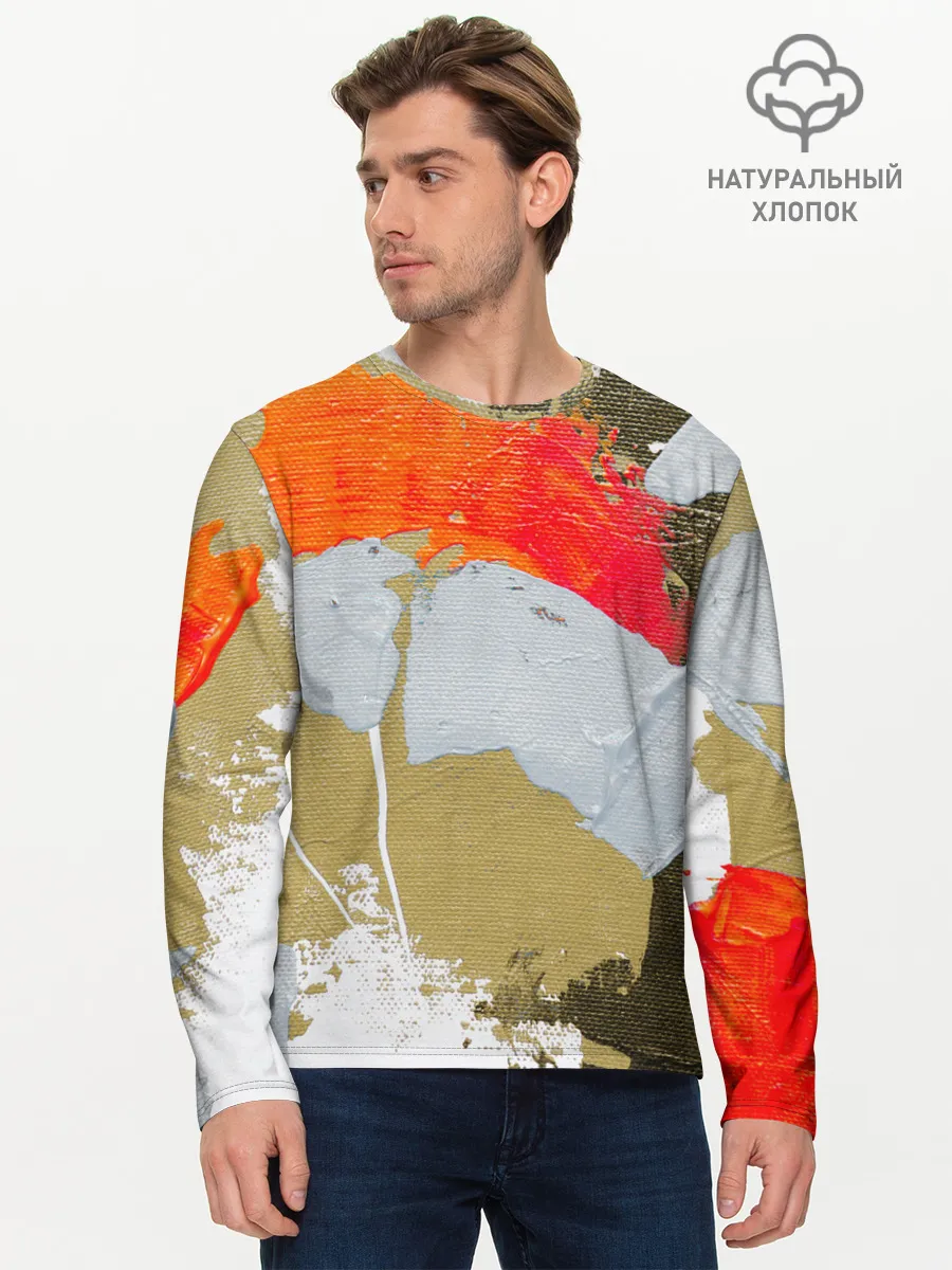 Мужской лонгслив базовый / Art Abstraction