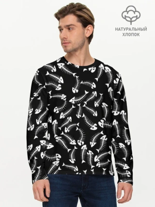 Мужской лонгслив базовый / Fishbones