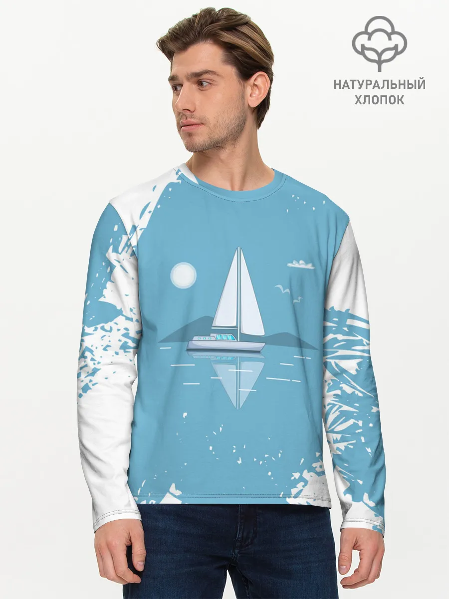Мужской лонгслив базовый / ОДИНОКИЙ ПАРУСНИК | SAILBOAT