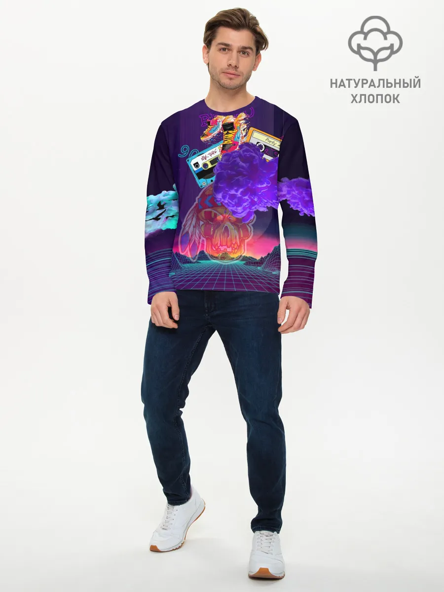 Мужской лонгслив базовый / Ретро 90-е.