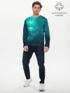 Мужской лонгслив базовый / Дно морское