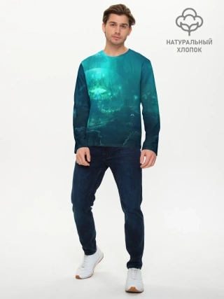 Мужской лонгслив базовый / Дно морское