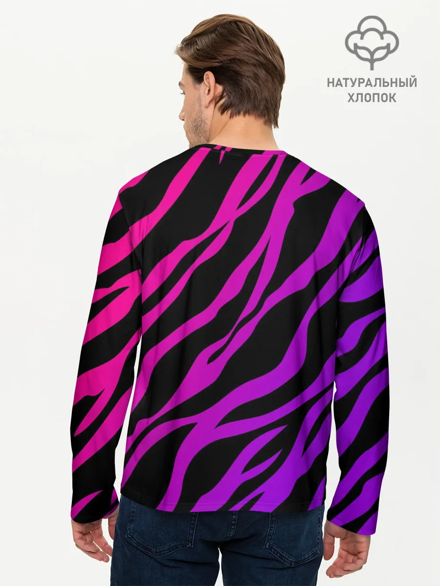 Мужской лонгслив базовый / Похоже на зебру