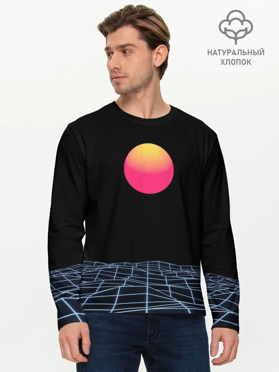 Мужской лонгслив базовый / Цифровой восход