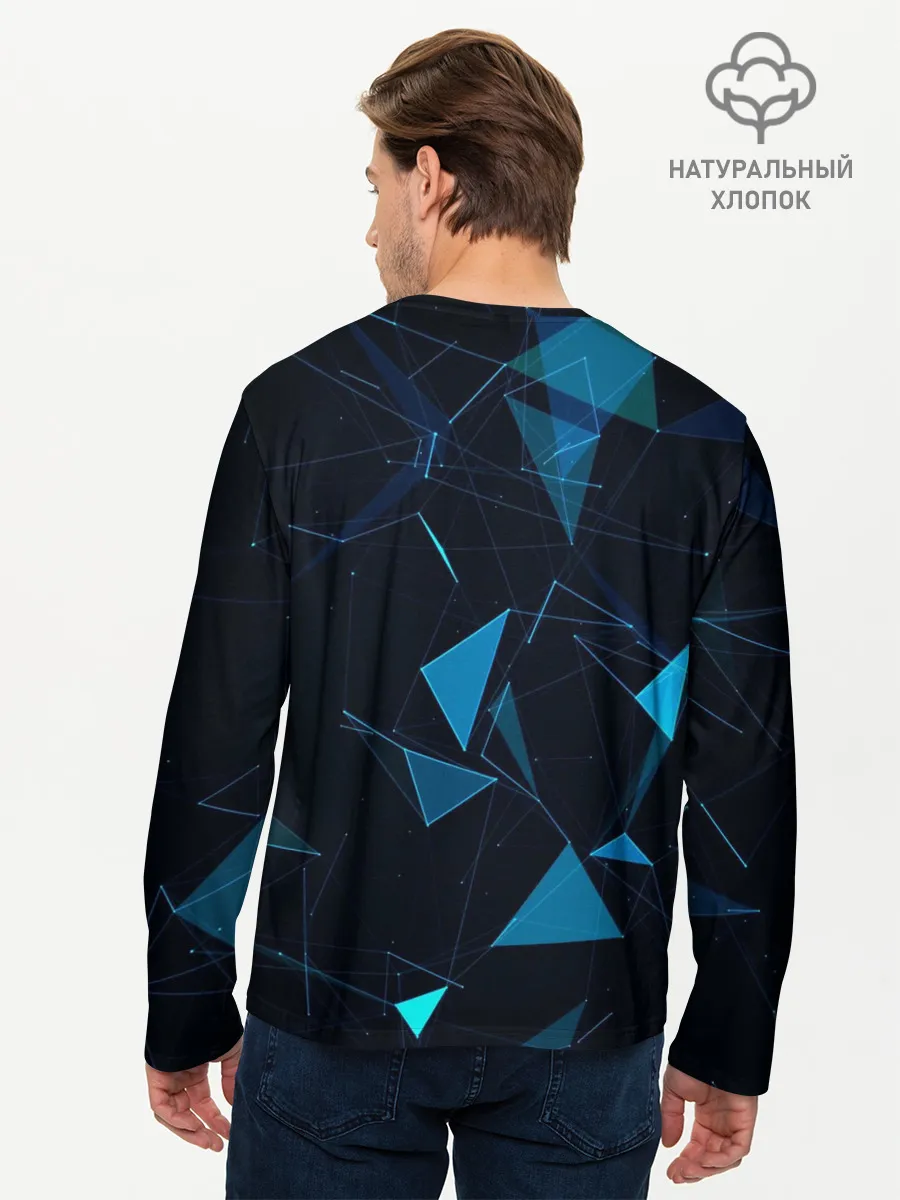 Мужской лонгслив базовый / Цифровой треугольник