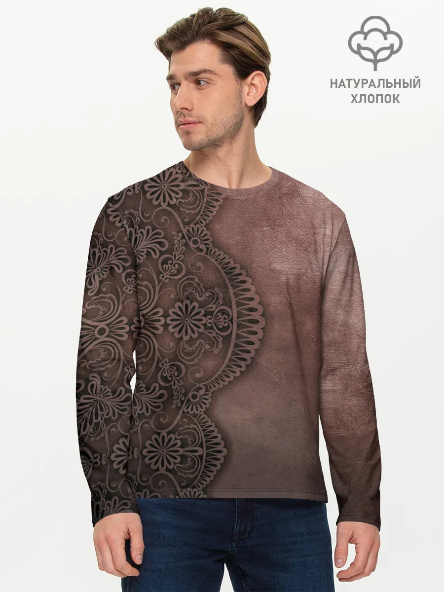 Мужской лонгслив базовый / Lace, Pattern