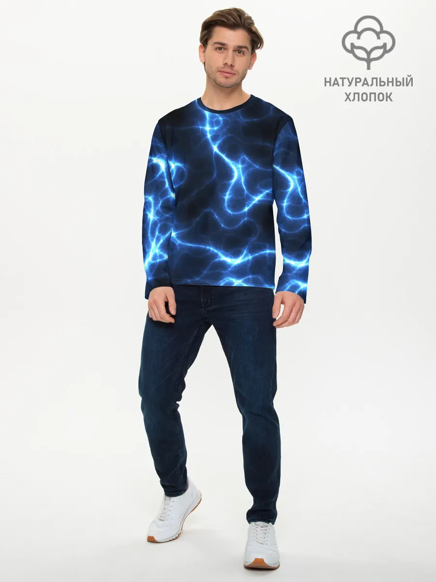 Мужской лонгслив базовый / Energy Waves
