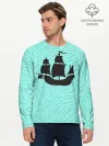 Мужской лонгслив базовый / Корабль