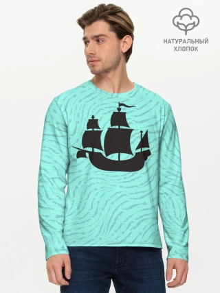 Мужской лонгслив базовый / Корабль