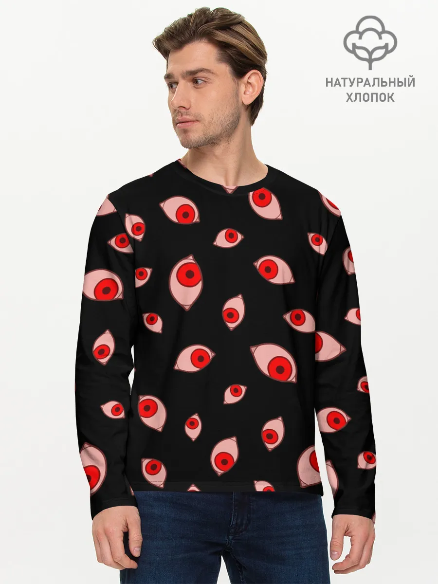 Мужской лонгслив базовый / Взгляд тьмы