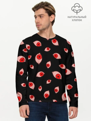 Мужской лонгслив базовый / Взгляд тьмы