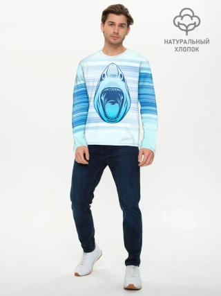 Мужской лонгслив базовый / Акула