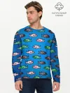 Мужской лонгслив базовый / Рыбки