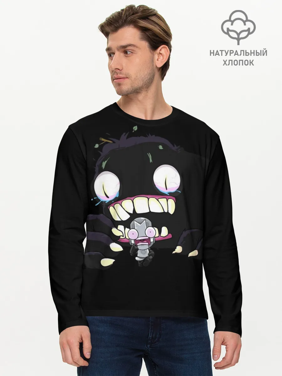 Мужской лонгслив базовый / Я монстр