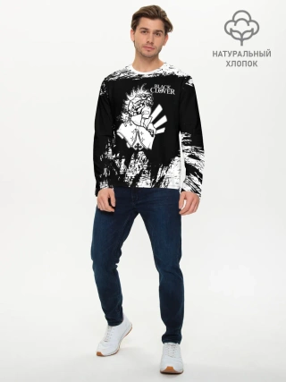 Мужской лонгслив базовый / Черный Аста Чёрный клевер
