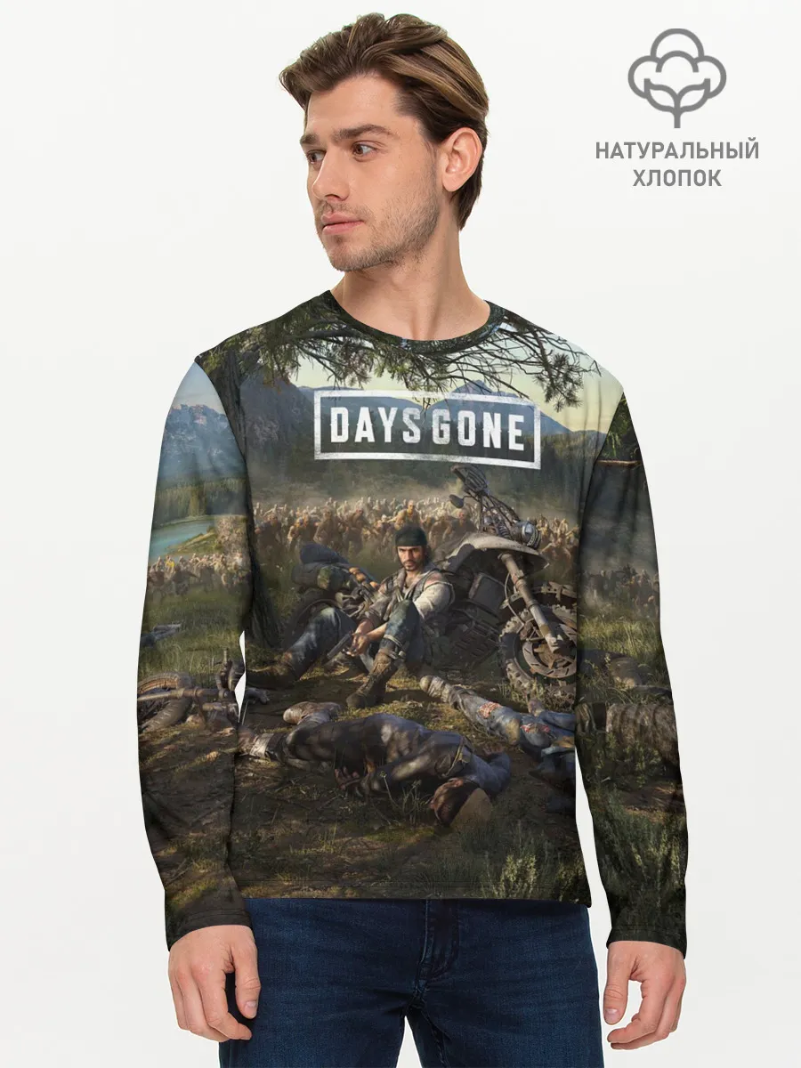 Мужской лонгслив базовый / Days gone Дикон и толпа фриков
