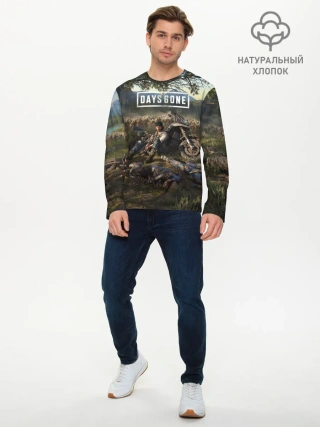Мужской лонгслив базовый / Days gone Дикон и толпа фриков
