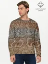 Мужской лонгслив базовый / Snake skin