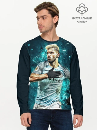 Мужской лонгслив базовый / Серхио Агуэро