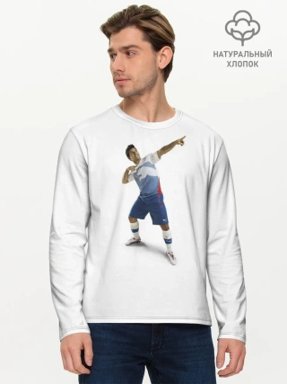 Мужской лонгслив базовый / Смешной Серхио Агуэро