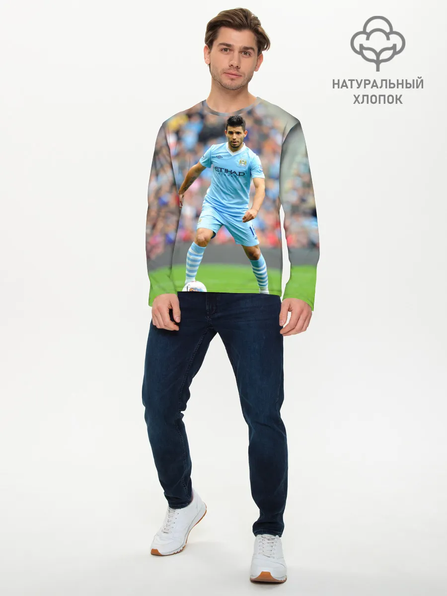 Мужской лонгслив базовый / Серхио Агуэро