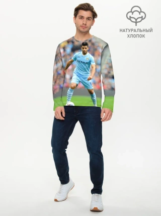 Мужской лонгслив базовый / Серхио Агуэро
