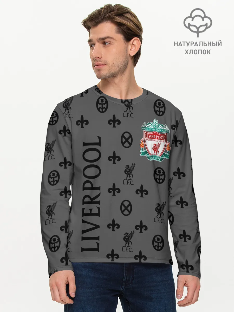 Мужской лонгслив базовый / LIVERPOOL / ЛИВЕРПУЛЬ / LV