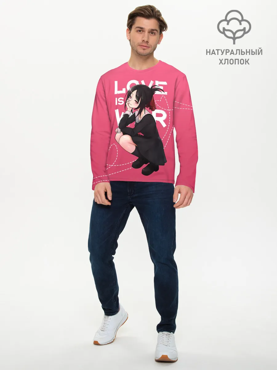 Мужской лонгслив базовый / Love is war