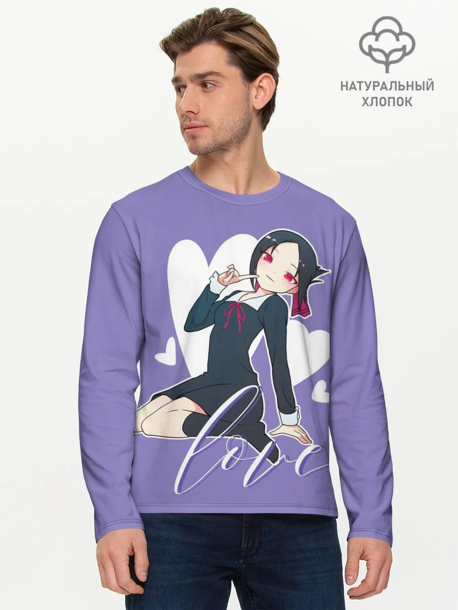 Мужской лонгслив базовый / Love Kaguya Shinomiya