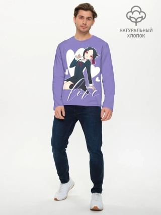 Мужской лонгслив базовый / Love Kaguya Shinomiya