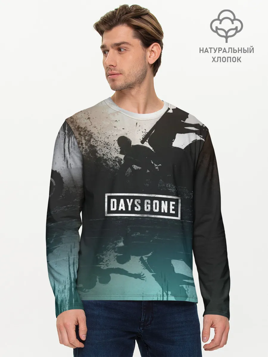 Мужской лонгслив базовый / Days gone отражение Дикона