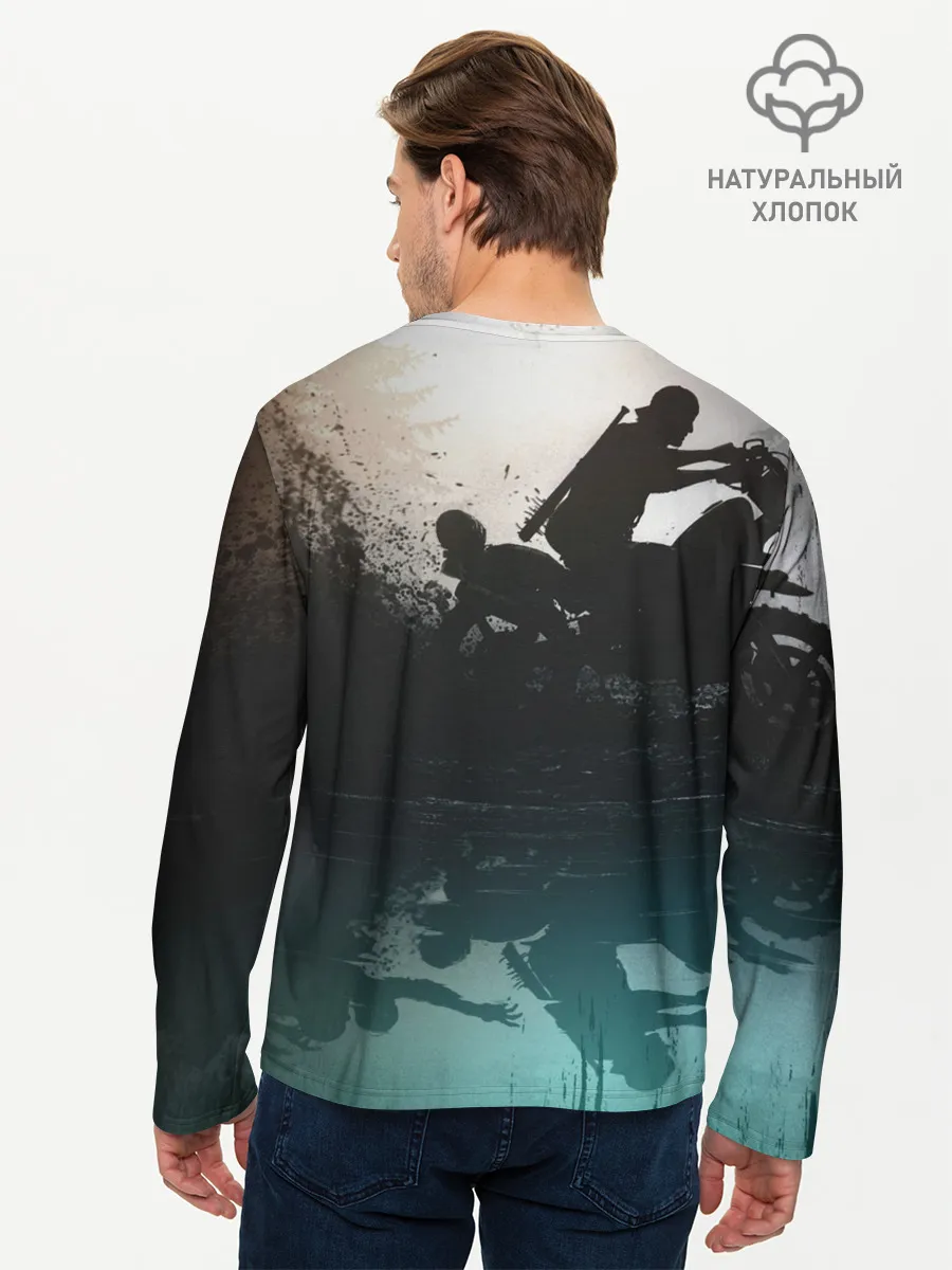 Мужской лонгслив базовый / Days gone отражение Дикона