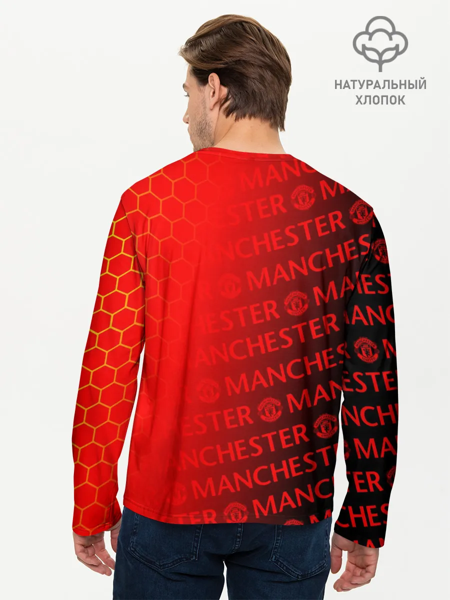 Мужской лонгслив базовый / МАНЧЕСТЕР / MANCHESTER UNITED
