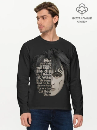 Мужской лонгслив базовый / Стихи Цоя