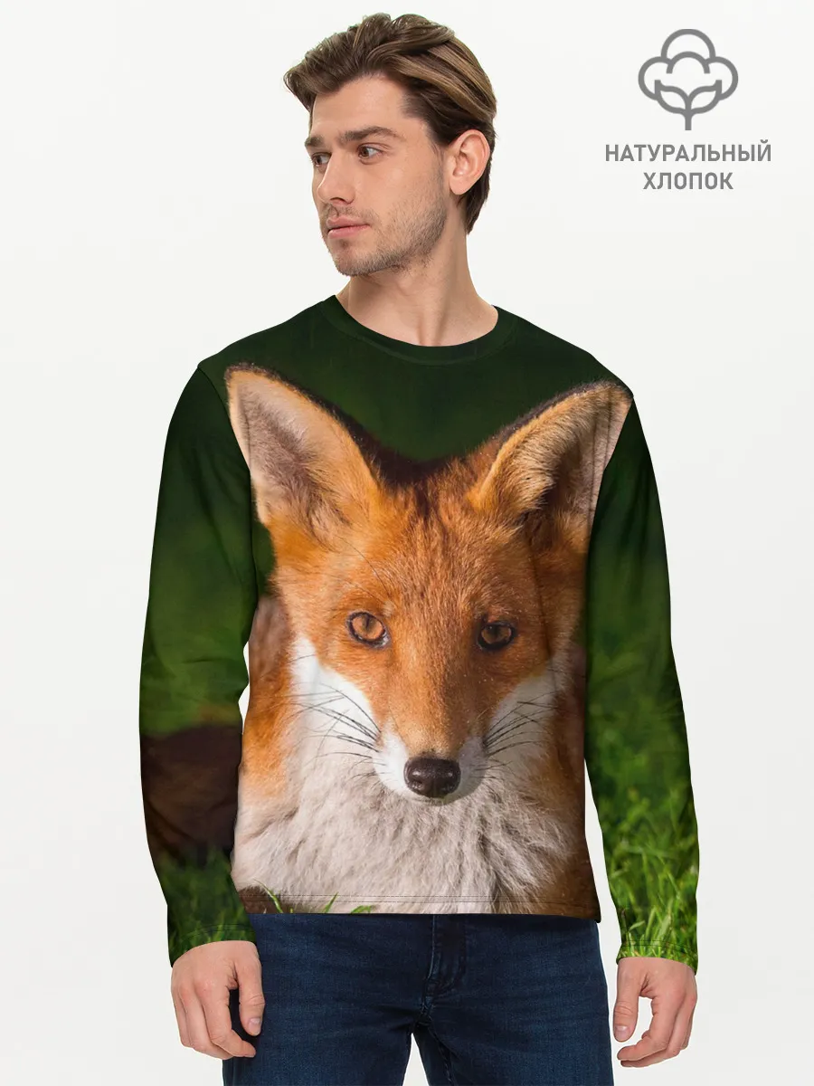 Мужской лонгслив базовый / Лисица