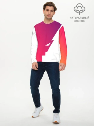 Мужской лонгслив базовый / Обертка и Задний фон